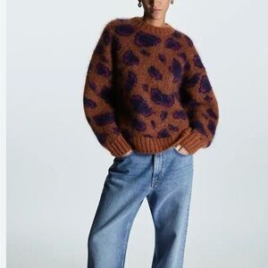 COS Jacquard Mohair Sweater Size L